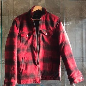 4 pocket red plaid jacket